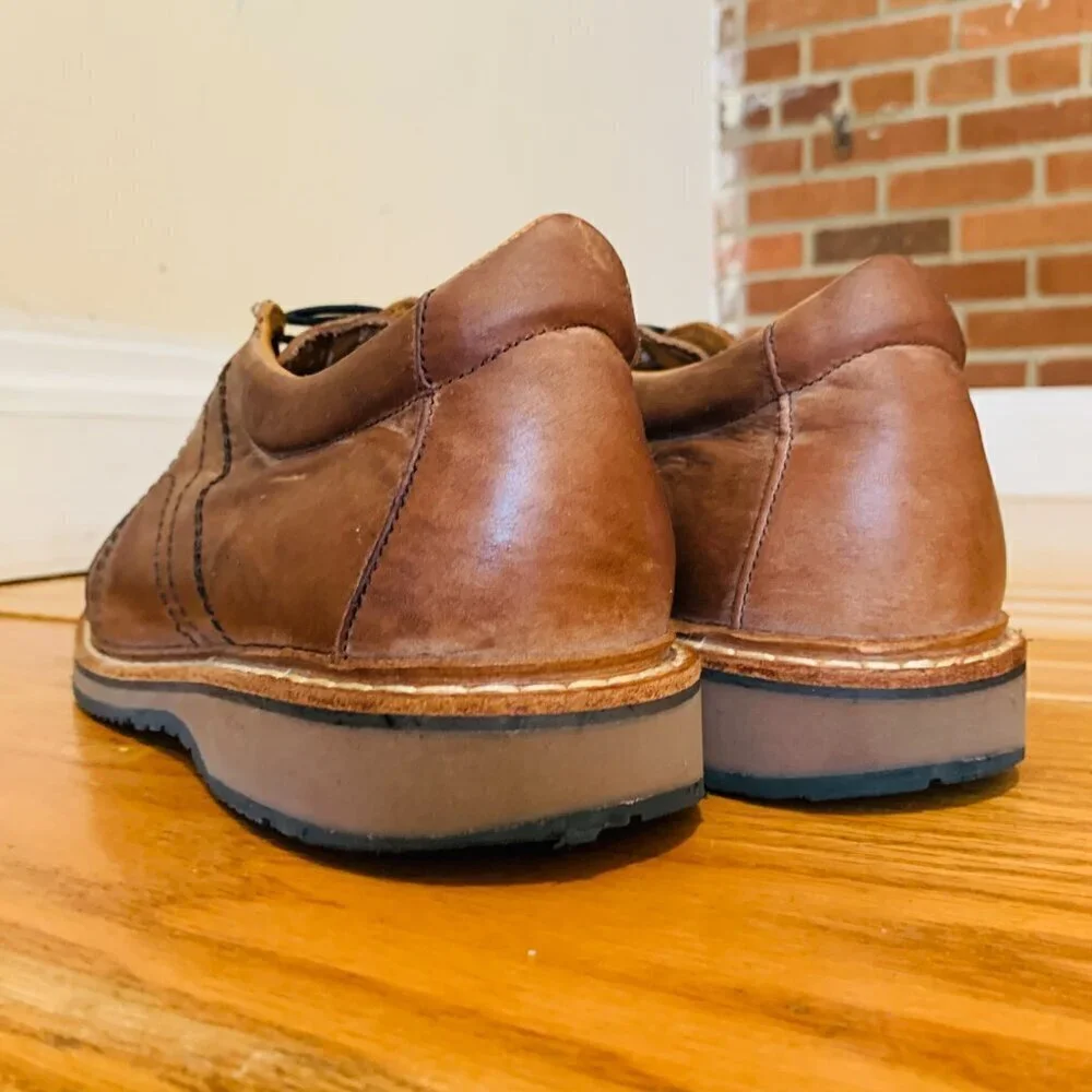 ALLEN EDMONDS Voyager Mens Oxford Size 11.5 D Brown Leather Walking Shoes